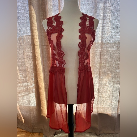 Self Esteem Other - K68. Self Esteem Rust Lace Women Kimono
Size L